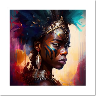 Powerful African Warrior Woman #4 Posters and Art